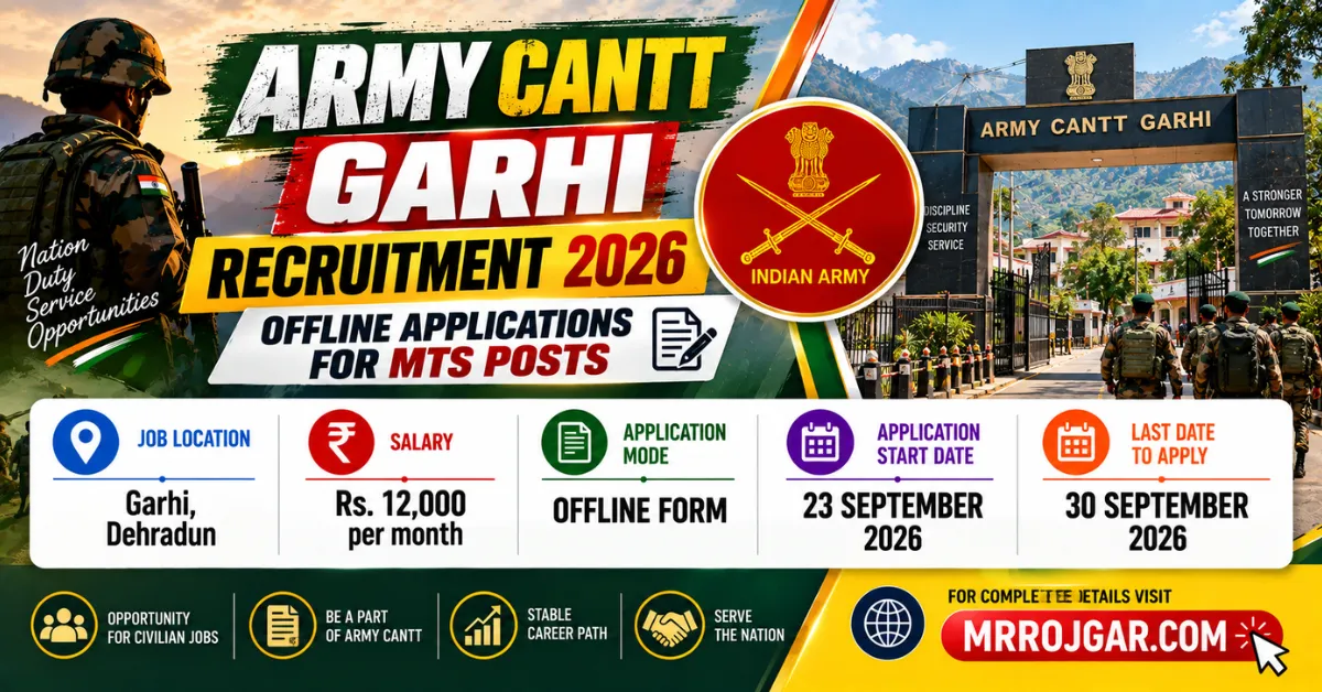 Army Cantt Garhi Recruitment 2026