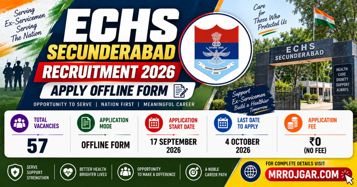 ECHS Secunderabad Recruitment 2026
