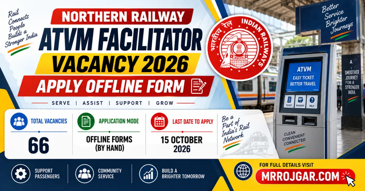 Northern Railway ATVM Facilitator Vacancy 2026